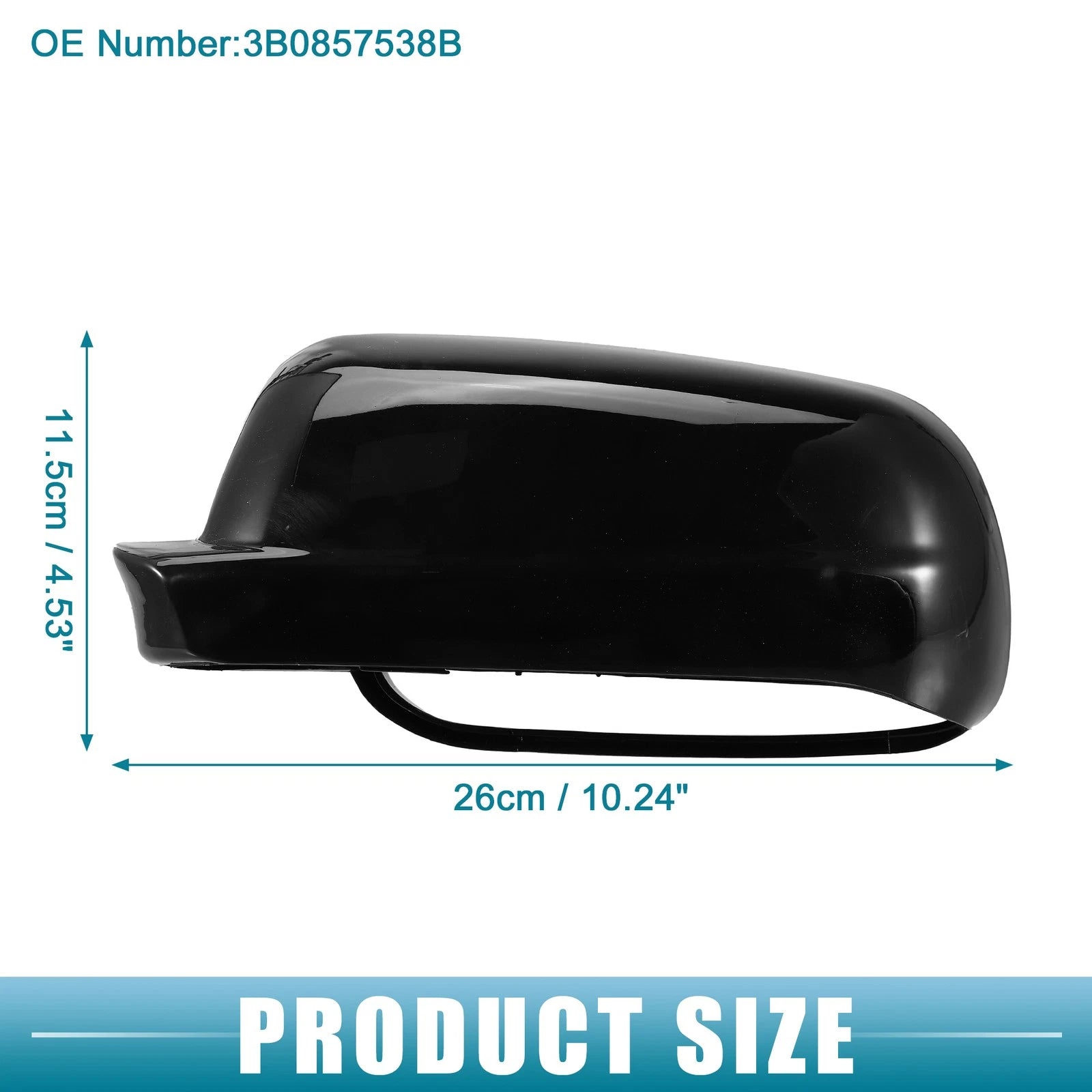 1 Pair Rearview Mirror Cover NO.3B0857538B for Volkswagen Jetta (2011–2018)