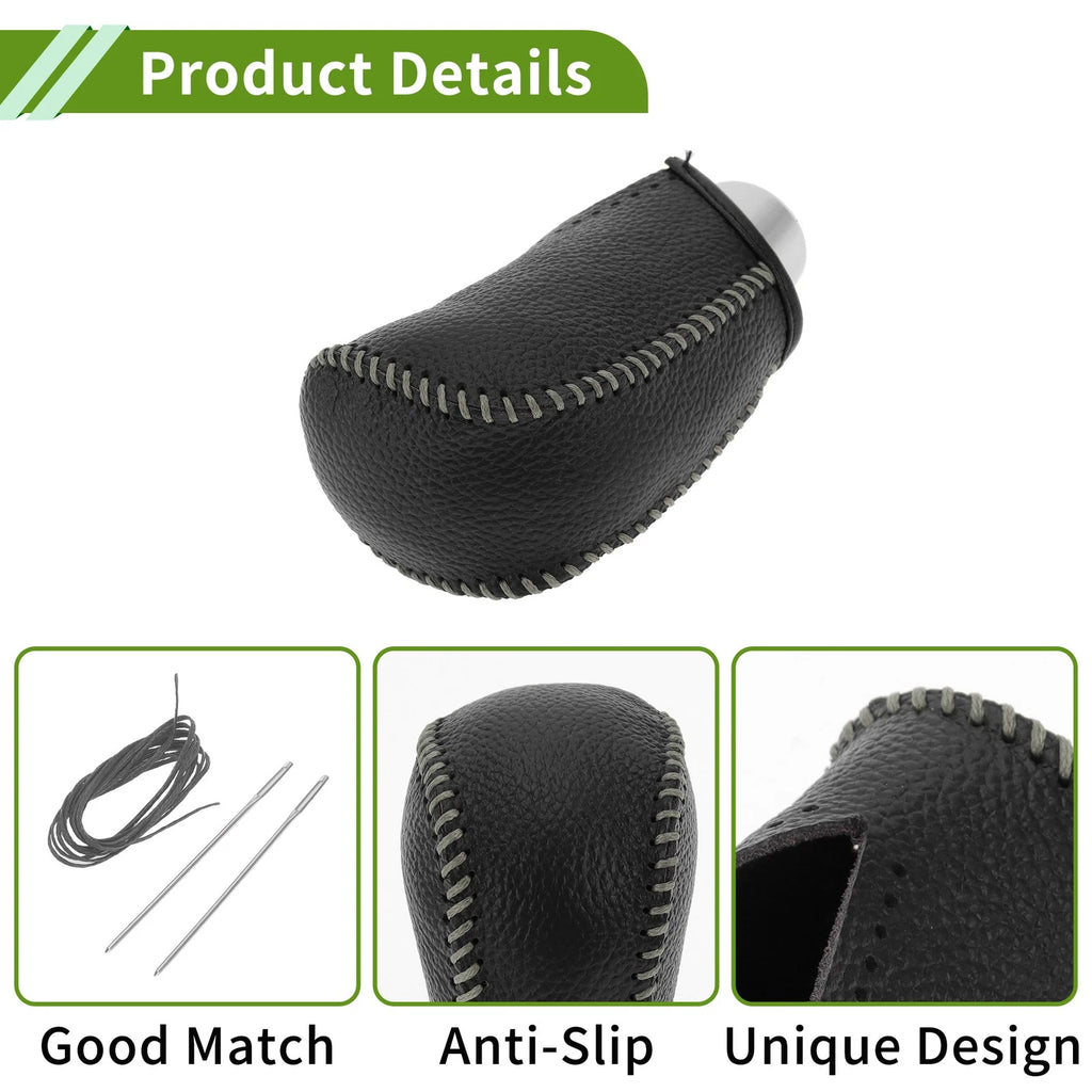 1 Pc Gear Shift Knob Cover for Toyota Corolla (2009–2013) Pebbled Black Grey
