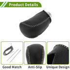 1 Pc Gear Shift Knob Cover for Toyota Corolla (2009–2013) Pebbled Black Grey