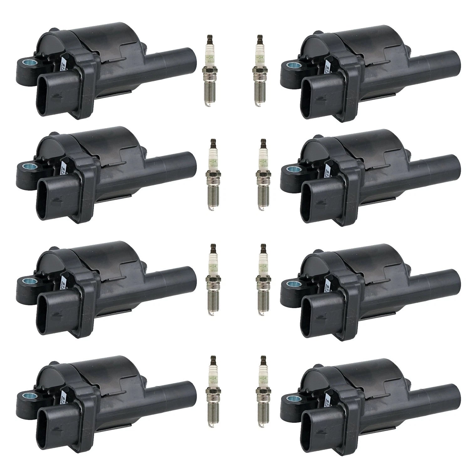 Set of 8 Ignition Coils & NGK Spark Plugs for CTS Suburban Yukon XL (V8)