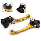 GOLD Pivot Dirt Clutch Brake Levers for Kawasaki KX450F (2006-2012)