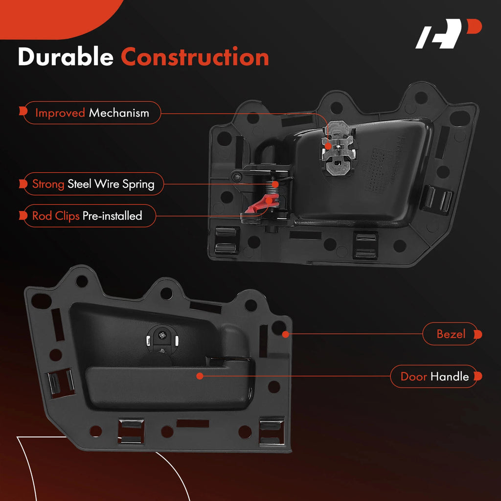 2X Rear Plastic Interior Door Handle for Jeep Grand Cherokee (2005–2011)