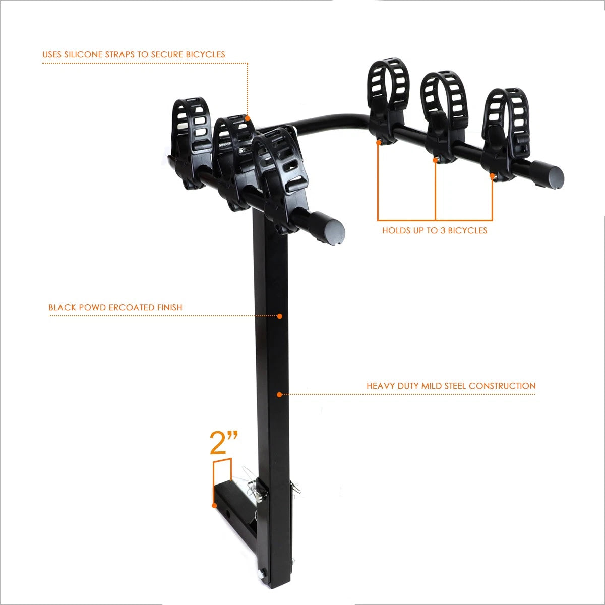 2" Hitch Receiver for Bike Carrier (Universal Fit)