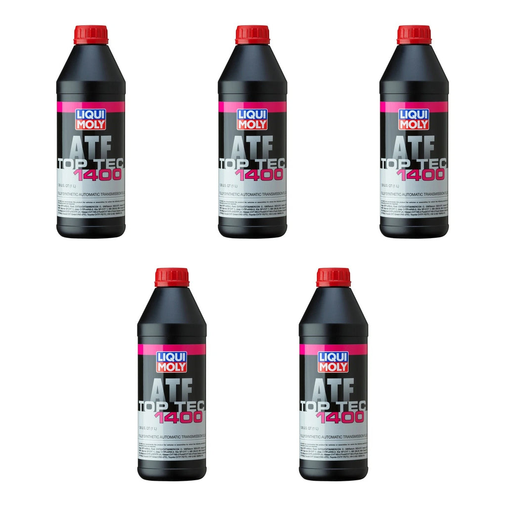 Set of 5 Liqui Moly Top Tec ATF 1400 Automatic Transmission Fluid (5L)