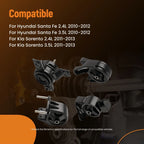 Set of 4 Engine & Transmission Mounts for Hyundai Santa Fe (2010-2012)