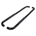 Black 3in 60 Deg Round Bent w/2 Pads Step Nerf Bar for 2009-19 Ram 1500 Ext Cab