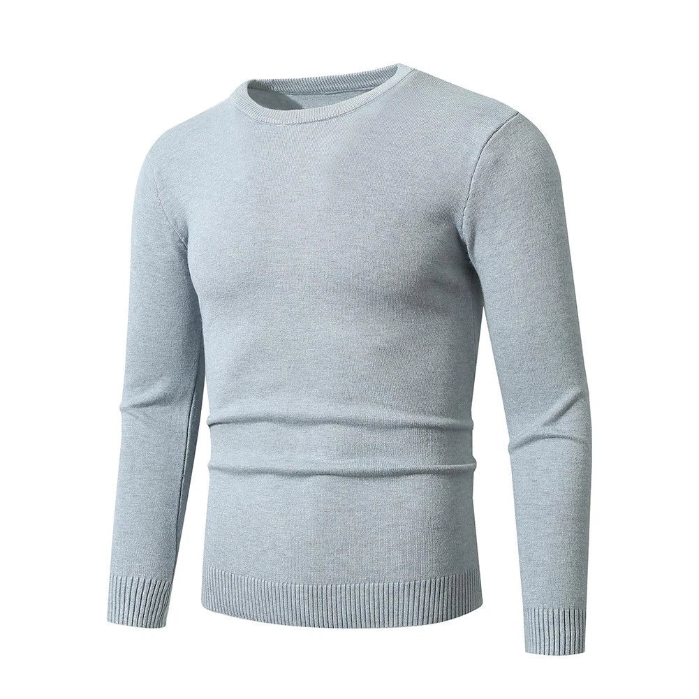 Slim Fit Round Neck Sweater for Men (Casual Knitwear)