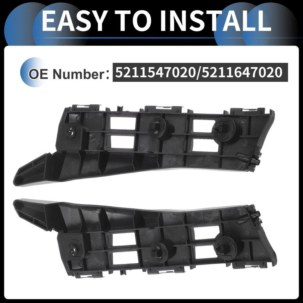 1 Pair Front Bumper Retainer Bracket No. 5211547020 for Toyota Prius (2010–2015)