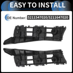 1 Pair Front Bumper Retainer Bracket No. 5211547020 for Toyota Prius (2010–2015)