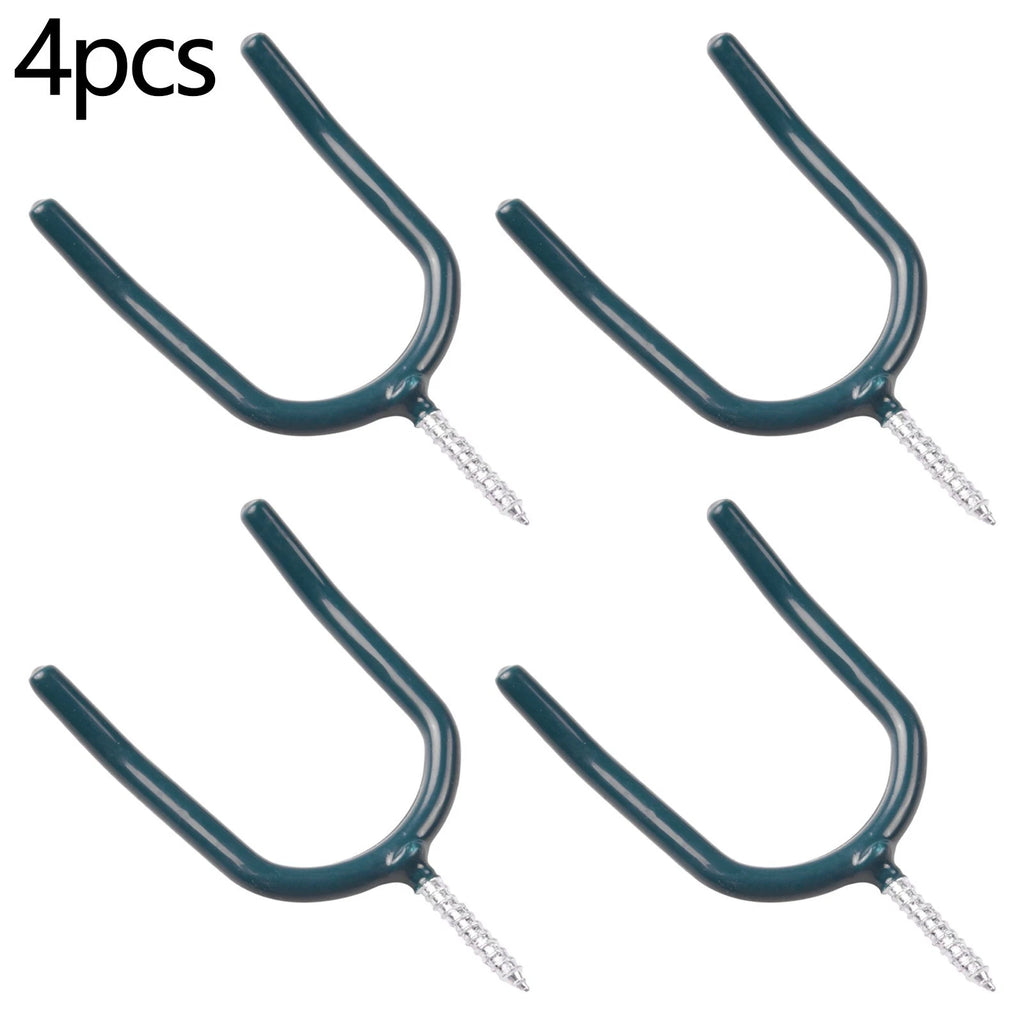 Set of 4 Vinyl Coated U Shaped Hooks for Tools and Equipment