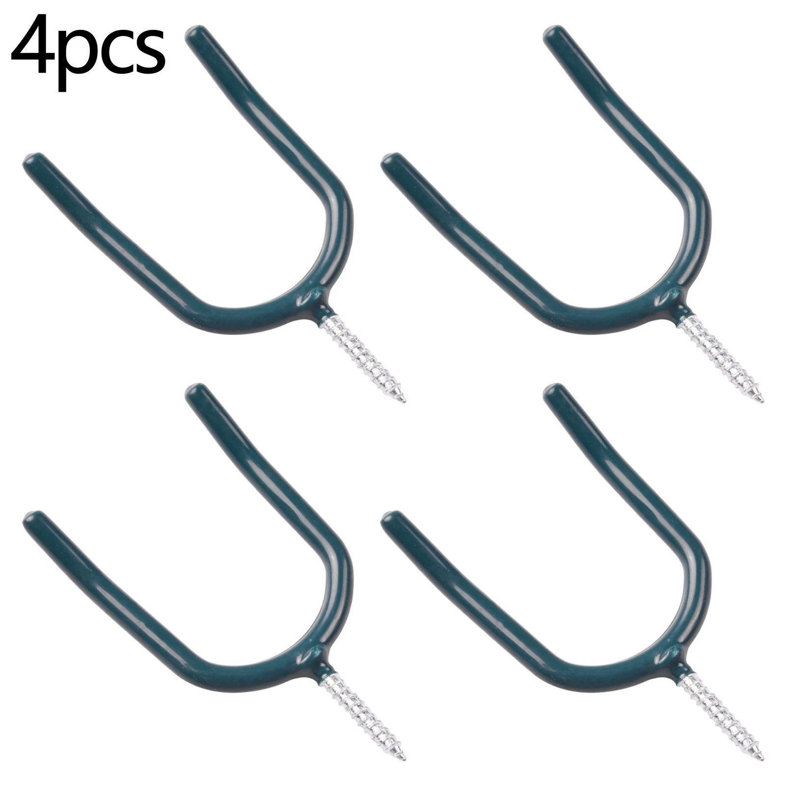 Set of 4 Vinyl Coated U Shaped Hooks for Tools and Equipment