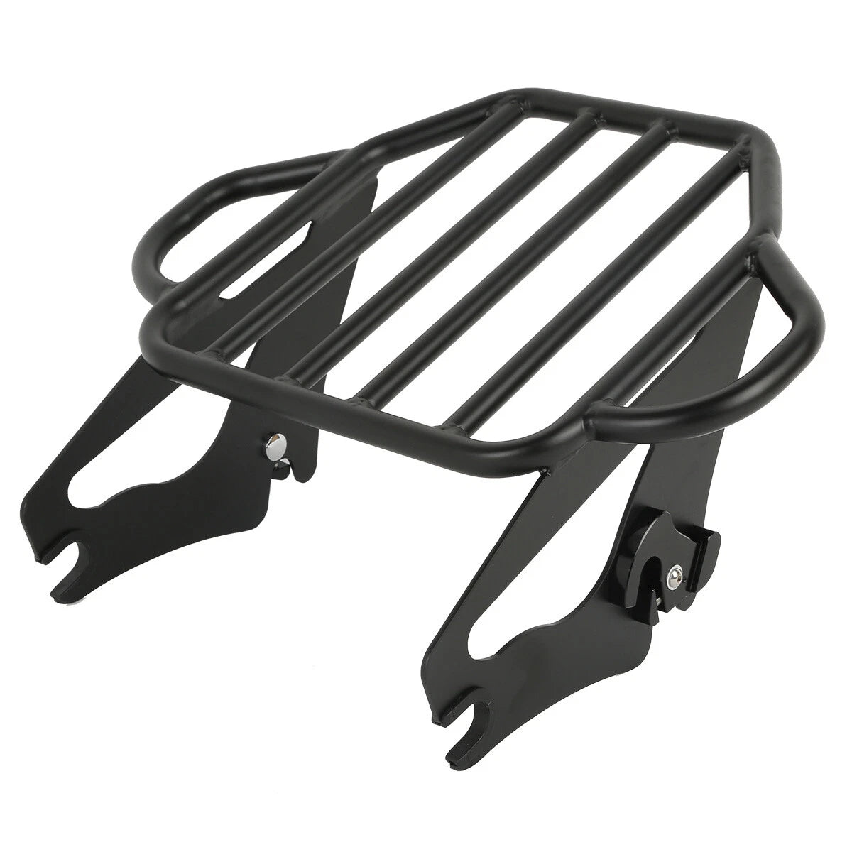 2-Up Black Luggage Rack for Harley Touring Road Street Electra Glide (2009–2023)