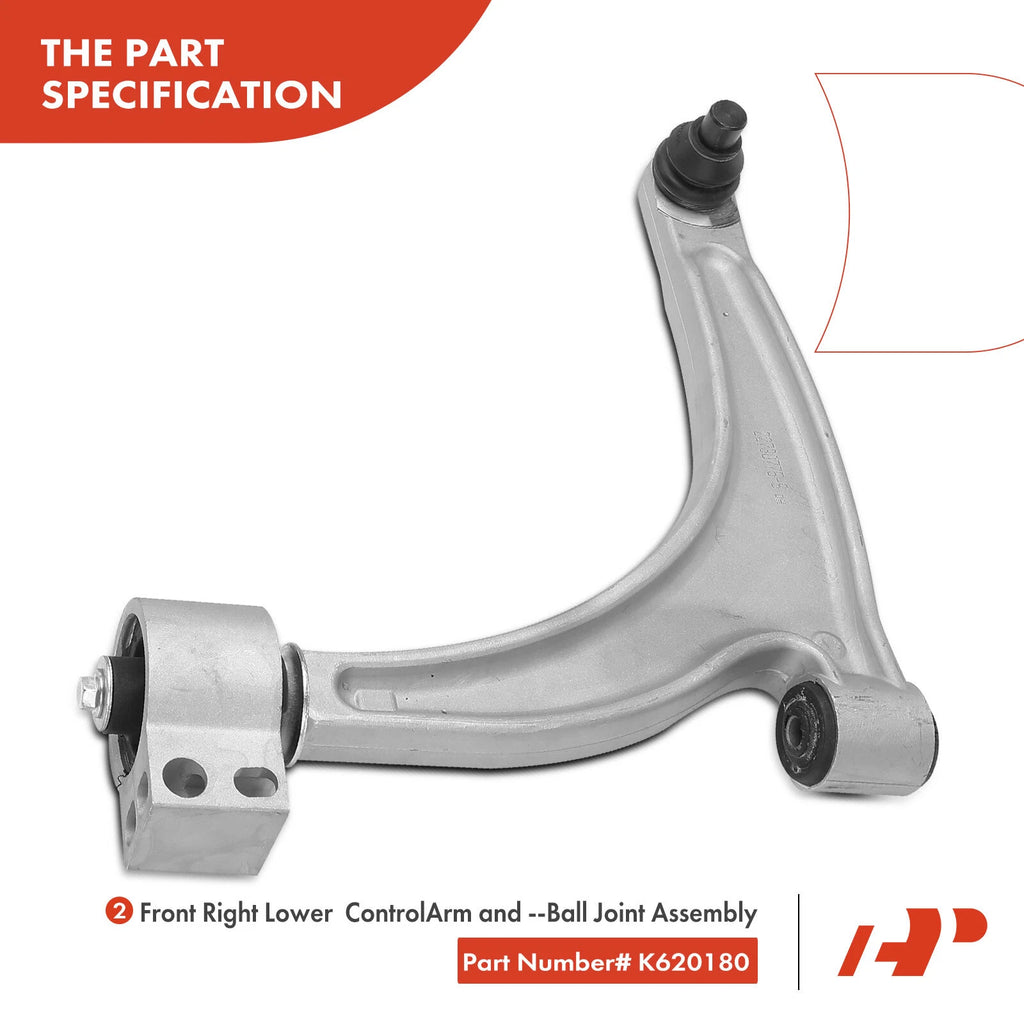Front Lower Control Arm Ball Joint Sway Bar Link for Chevy Malibu (2016-2018)