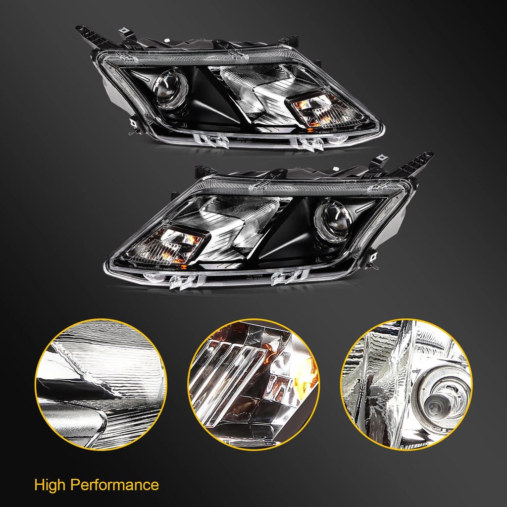 Headlight Assembly for Ford Fusion (2010–2012) Black Housing Projector