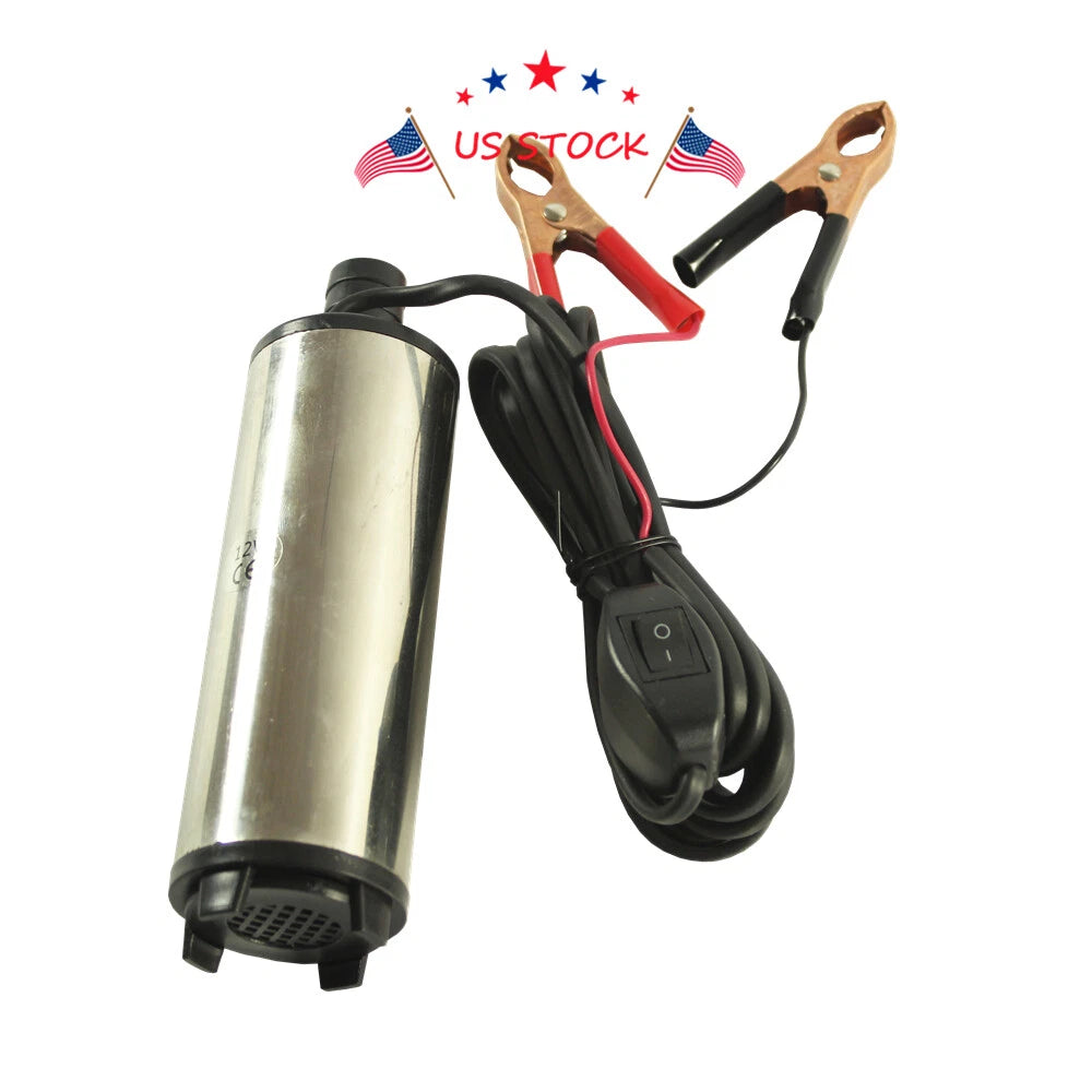 Electric DC 12V Submersible Transfer Pump for Diesel Water Oil (30L/MIN)