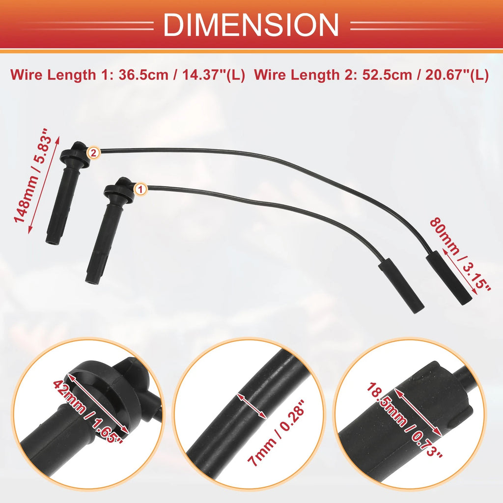 Set of 4 Spark Plug Wire Ignition Coil Cables No.22448AA00A for Subaru Outback (2000–2004)