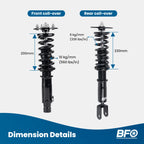 Coilover Shocks Struts Kit for Acura TL 3.5L 3.7L FWD AWD (2009–2014)