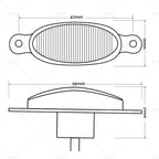 4X Front Grille Smoked Lens White LED Running Light for Ford F-150