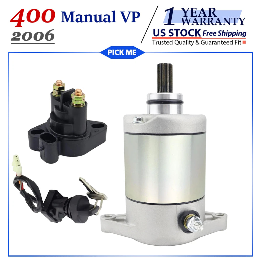 Starter for Arctic Cat 400 VP 4x4 (2006) with Relay & Ignition Switch