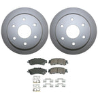 Rear Brake Kit 325mm Coated Rotors & Akebono ProACT Pads for Chevy GMC