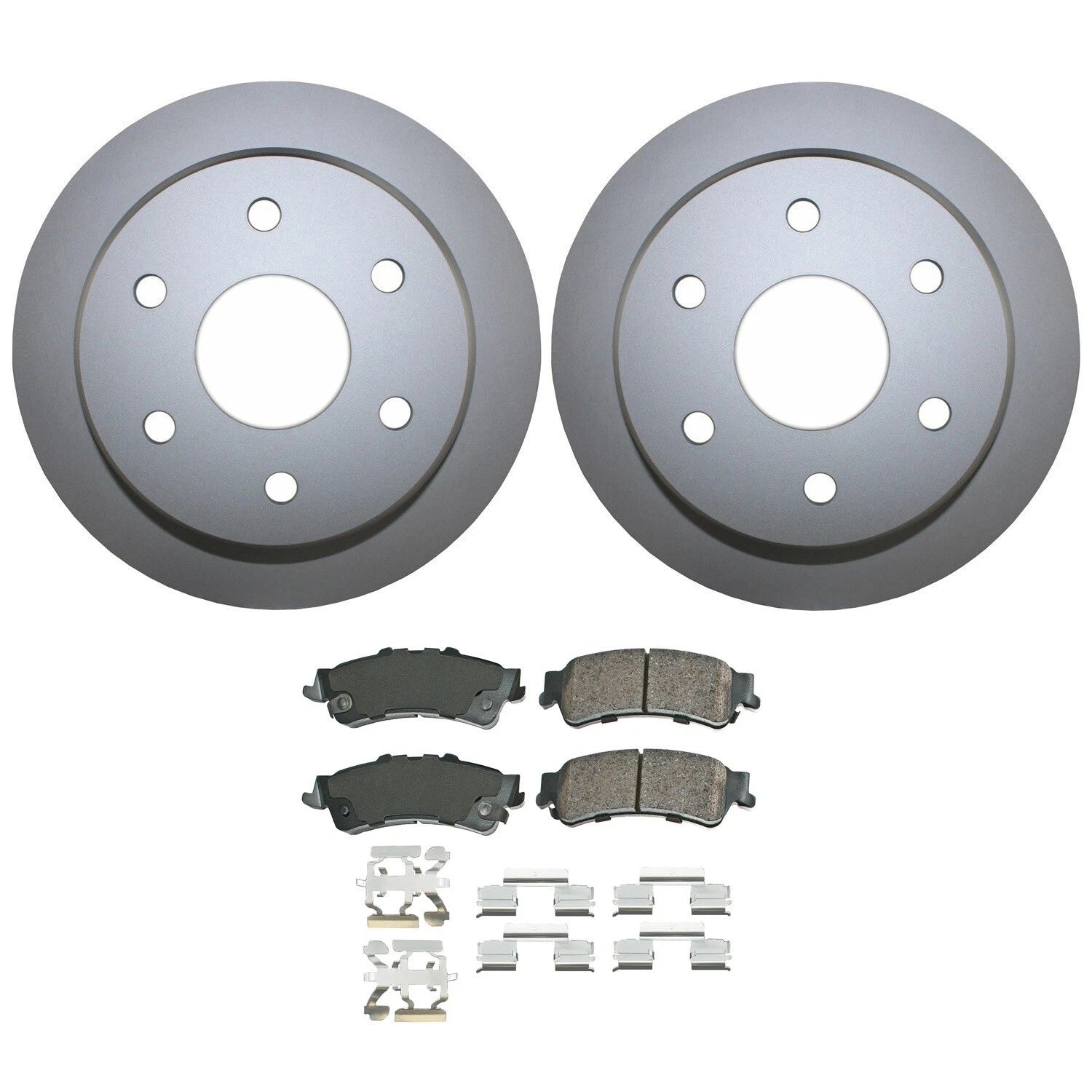 Rear Brake Kit 325mm Coated Rotors & Akebono ProACT Pads for Chevy GMC