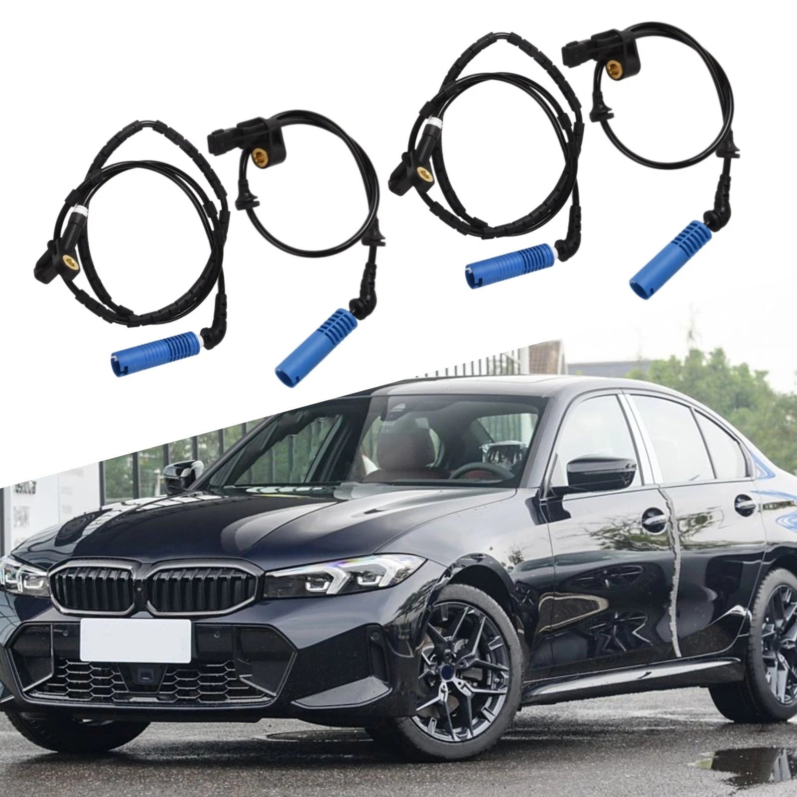 Set of 4 ABS Wheel Speed Sensors for BMW E46 Z4 (2003–2008)