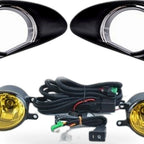 Fog Light Cover with LED DRL for Toyota Yaris Vios (2013–2014) Chrome