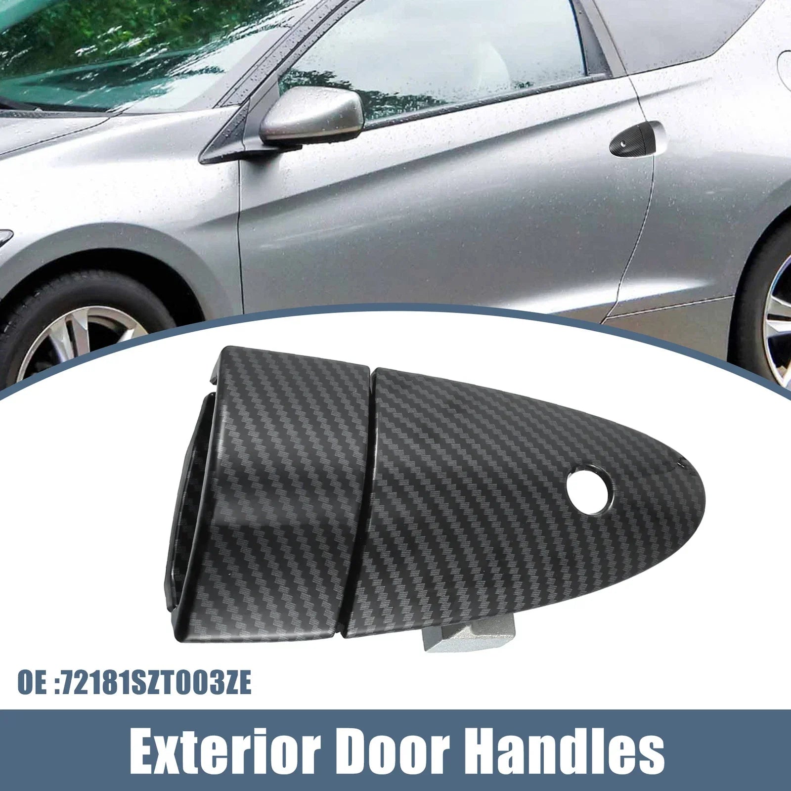 Front Left Exterior Door Handle Carbon Fiber for Honda CR-Z (2011-2016)