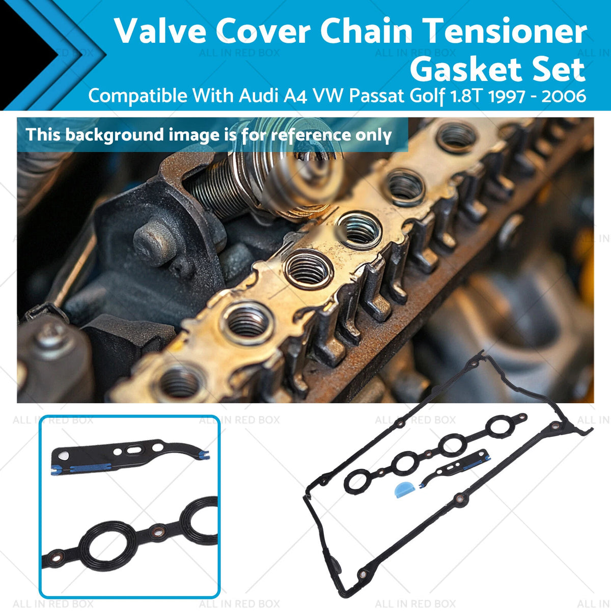 Valve Cover Chain Tensioner Gasket Set for Audi A4 VW Passat 1.8T (1997–2006)