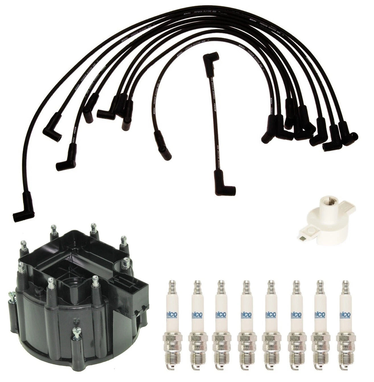 ACDelco Ignition Kit for Chevy G30 5.7L (1971–1995) - Rotor, Cap, Wires, Plugs