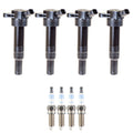 Set of 4 Ignition Coils & Spark Plugs for Elantra Forte Soul (L4)