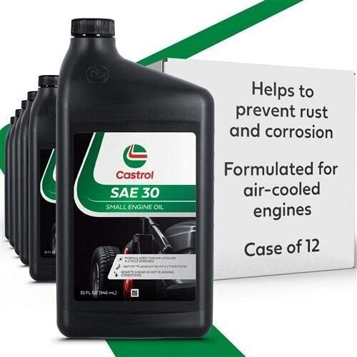 Case of 12 Castrol 215306 SAE 30 Small Engine Synthetic Oil (4-Cycle)