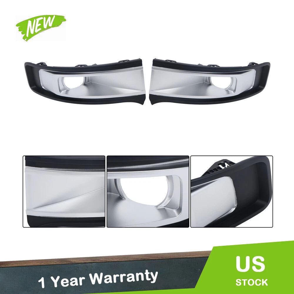 Fog Light Cover Set for Ford Flex (2013–2017) Left + Right Black Plastic