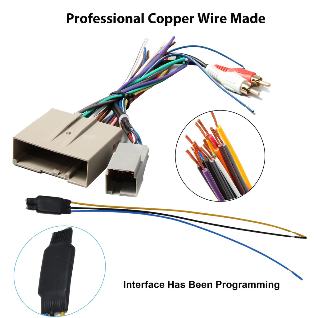 Car Stereo Wiring Harness and Antenna Adapter Kit for Ford Lincoln Mercury