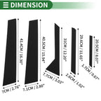 10 Pcs Door Pillar Window Trim for Ford Fiesta (2011–2015) Black