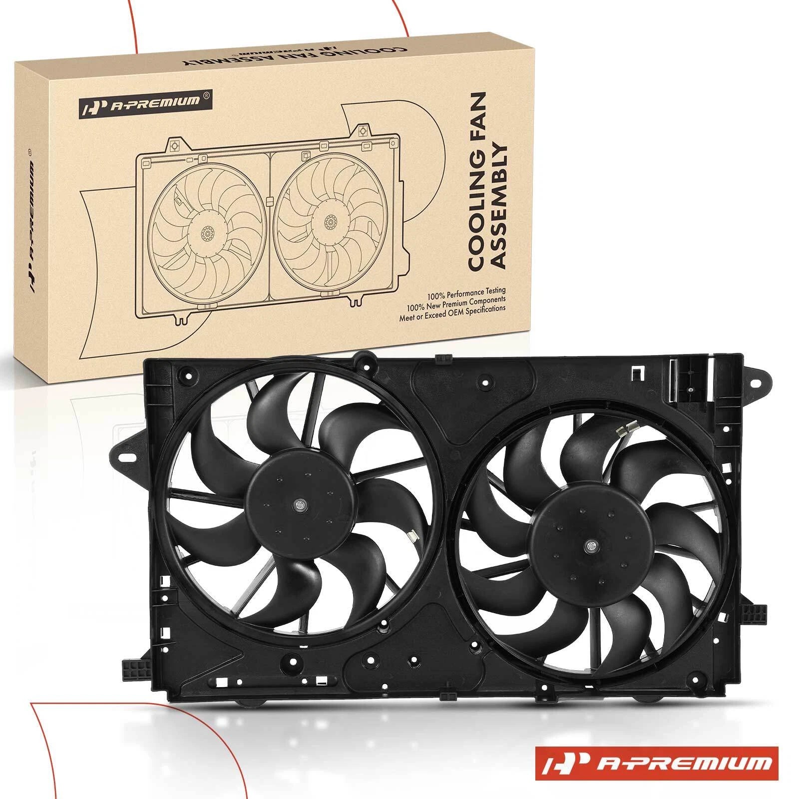 Dual Cooling Fan Assembly for Chevrolet Malibu, Impala, Buick 