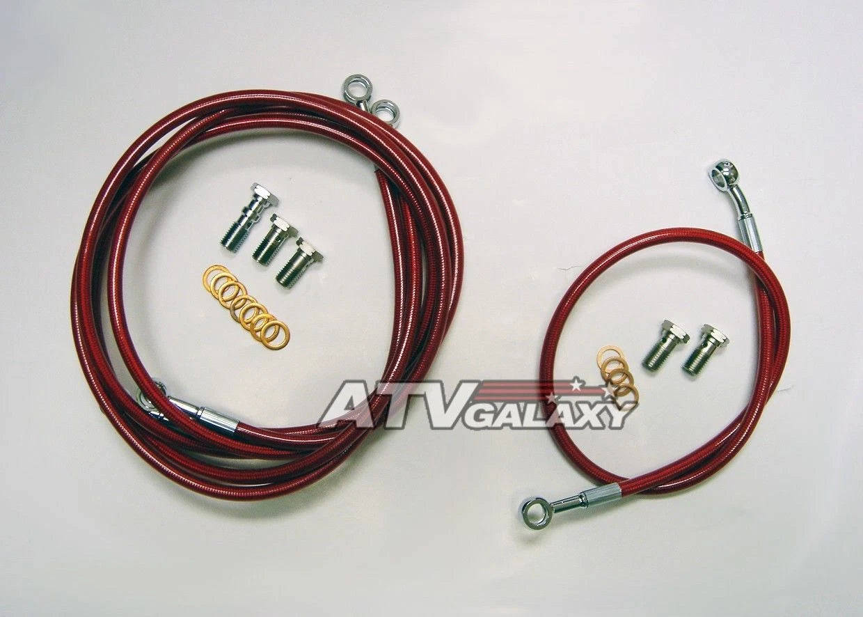 Brake Lines Kit for Honda TRX 400EX 400X (2000–2009) - Steel Braided