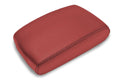 Leather Console Lid Armrest Cover for Infiniti FX35 (2009–2012) Red Black Stitch