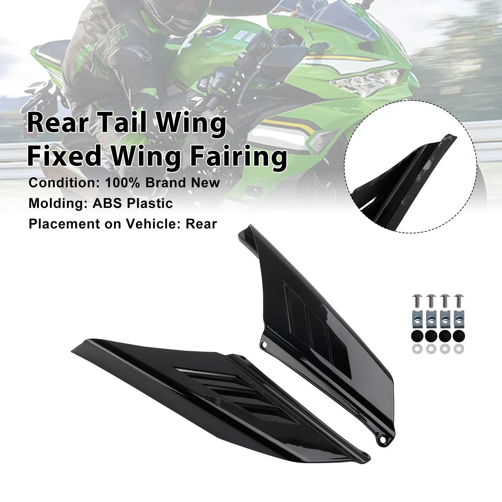 Rear Tail Wing Fairing for Kawasaki Ninja ZX-4R ZX-4RR (2023–2025)