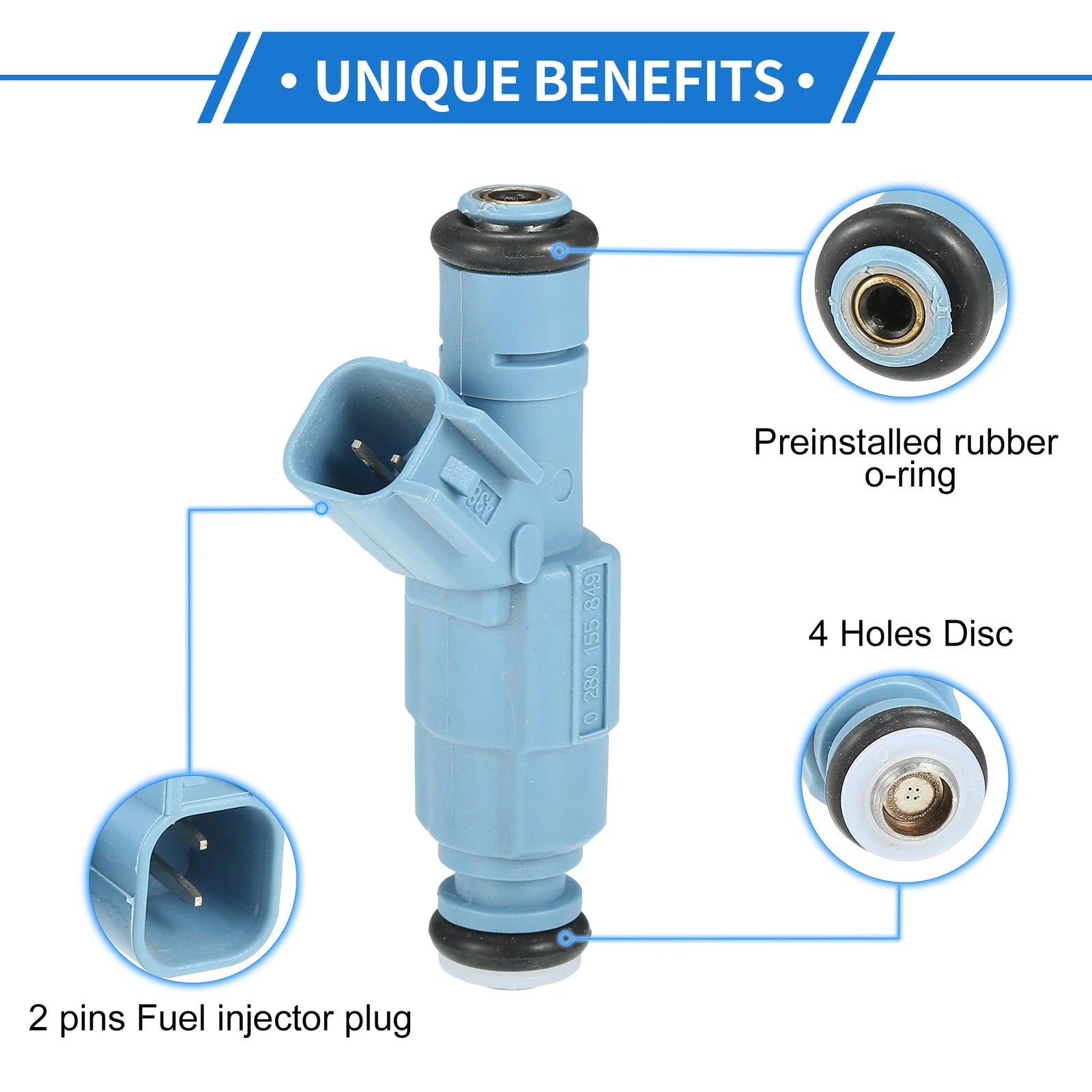 Fuel Injector No.XF1E-9F593-A5A for Dodge Ram 1500 (2002–2007)