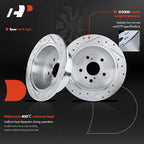 Rear Drilled Brake Rotors and Ceramic Pads for Toyota Highlander (2004–2007)