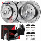 Front & Rear Brake Rotors + Pads for Chevy Impala Monte Carlo (2006–2010)