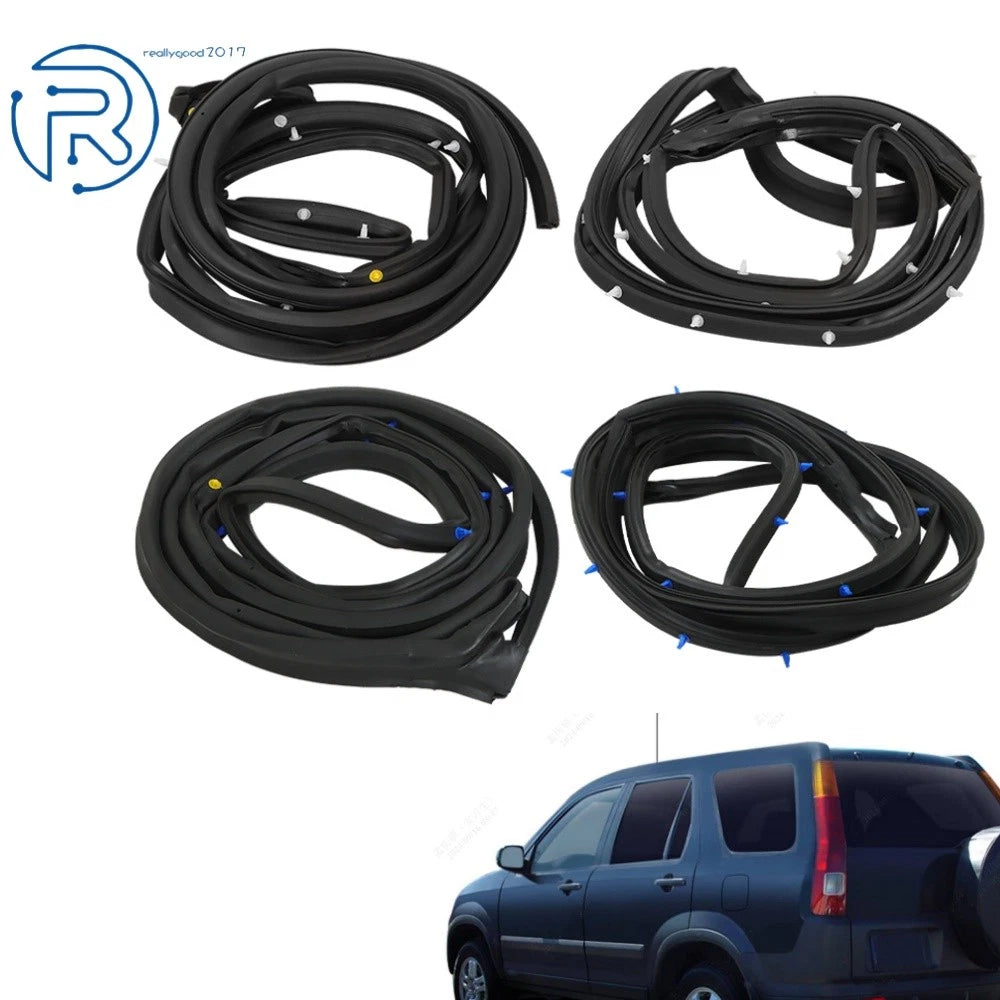 Set of 4 Door Rubber Seal Weatherstrip for Honda CR-V (2002–2006) 72310S9A003