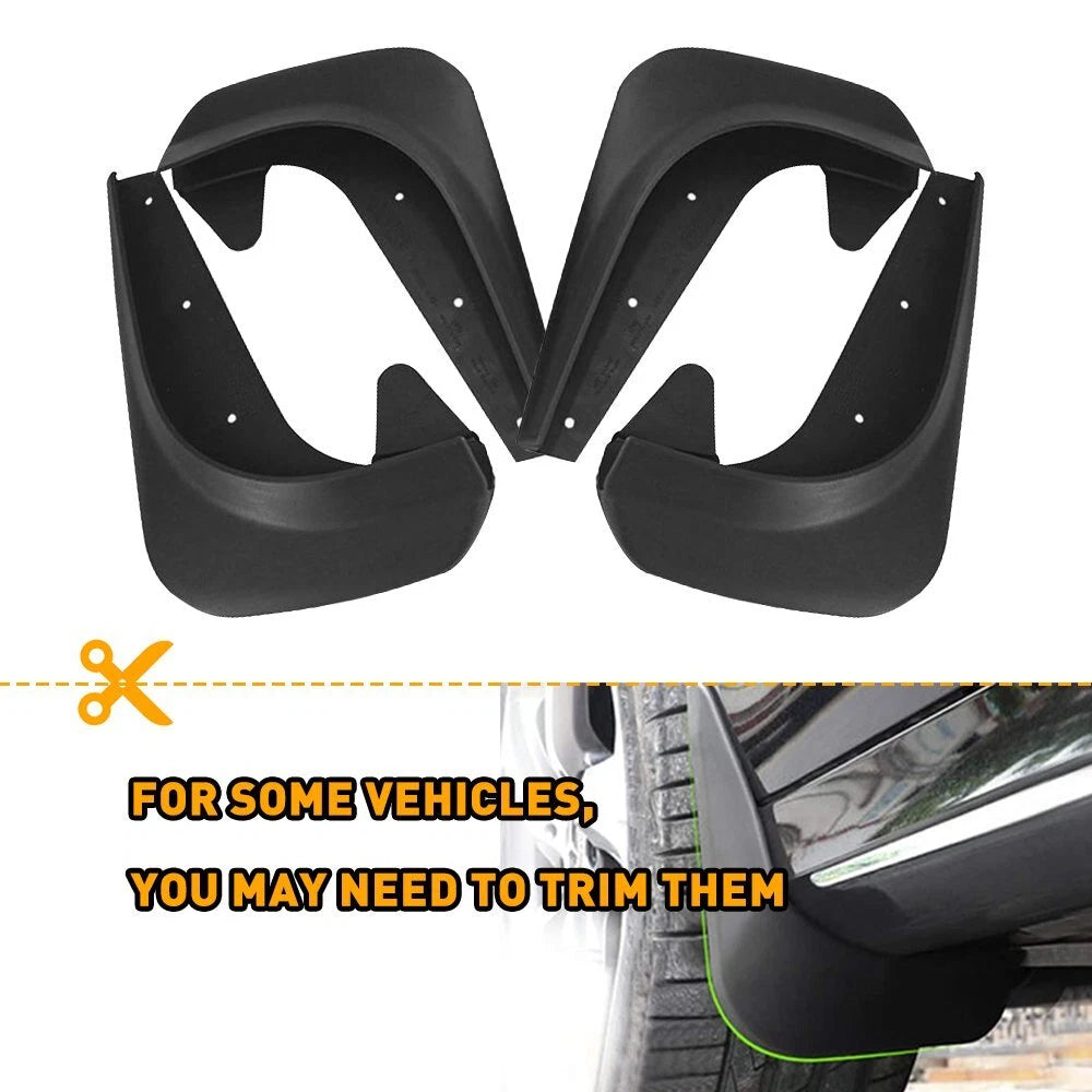 Set of 4 Universal Car Mud Flaps Splash Guards for Front Rear