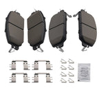 Set of 4 Front Ceramic Brake Pads for Honda CR-V (2017–2025)/HR-V (2023–2025) w/Hardware