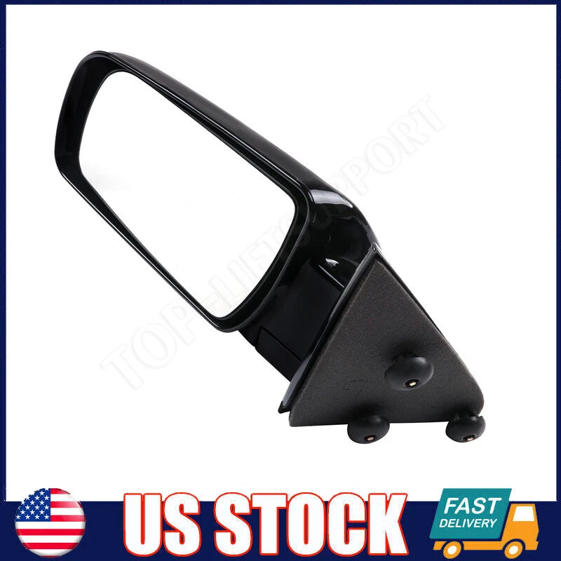 LH Side View Mirror for GMC Chevy Pickup Truck (1988–1998) Manual Fold Black