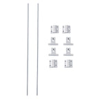 Set of 2 Linear Motion Rail Shaft Slide Guide with 4 Bearings