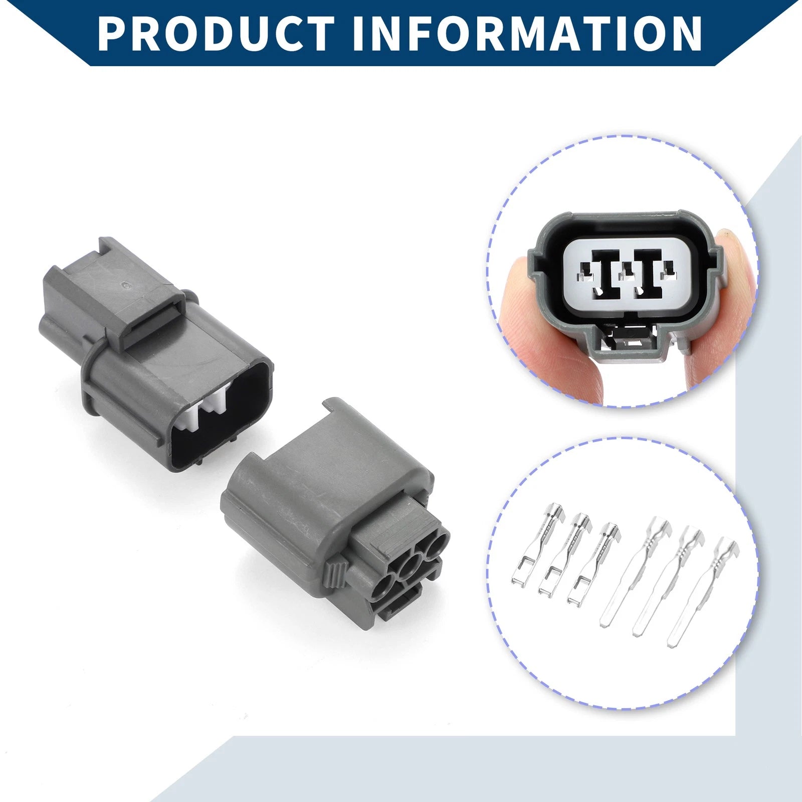 3 Pin Headlight Adjustment Motor Connector Plug for Honda K Series K20 (2000–2009)