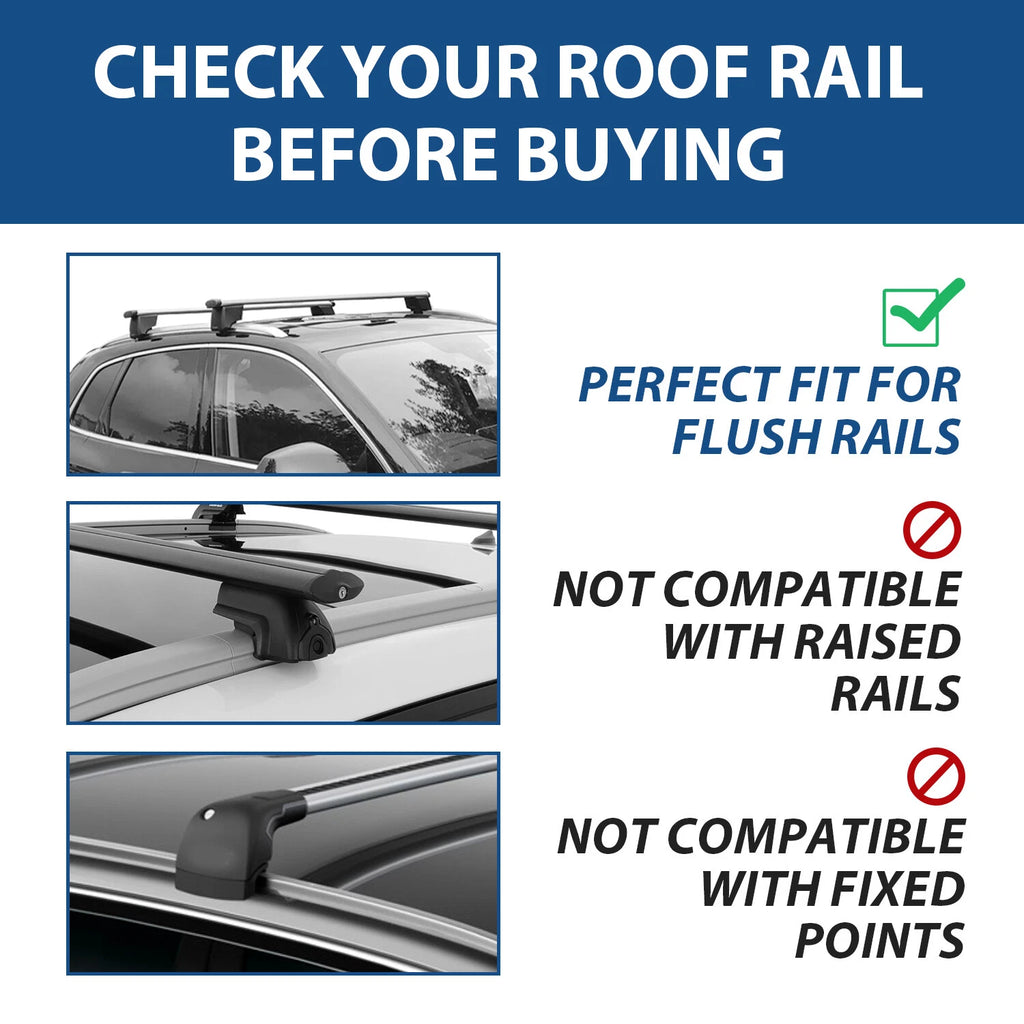 Set of 2 Roof Rack Cross Bars for Audi Q5/SQ5 (2018–2024) #80A860019