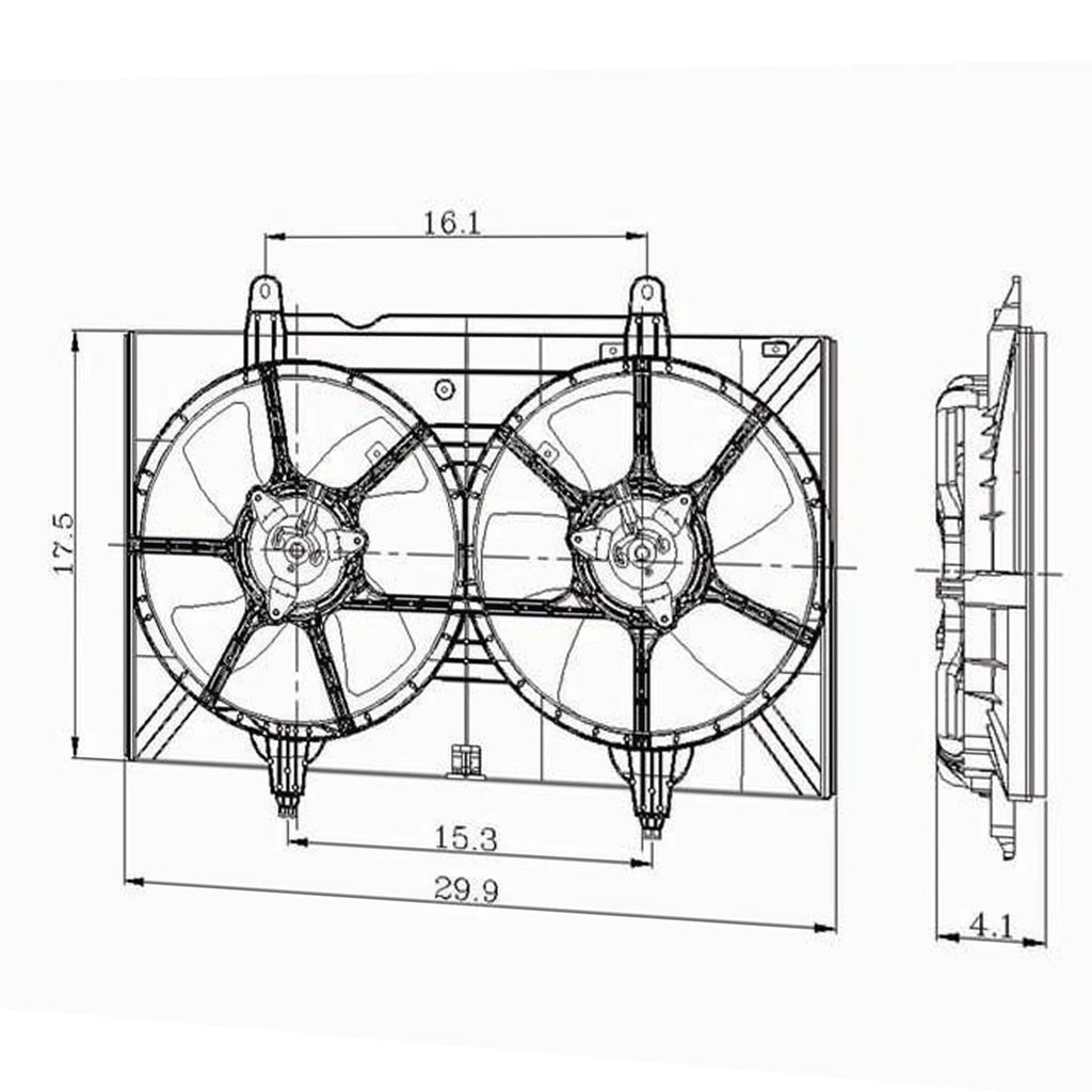 Replacement Dual Cooling Fan Assembly for Nissan Quest (2004–2008)